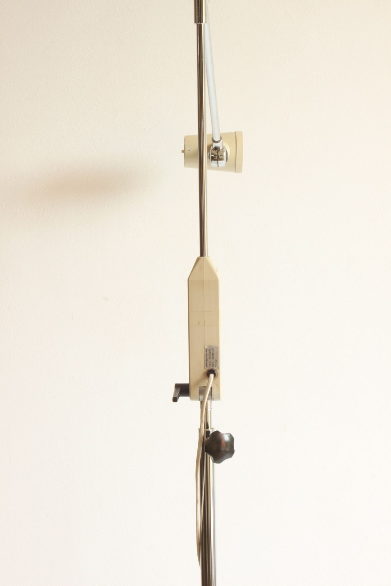 Vintage adjustable chrome medical precision light by Derungs Licht, Switzerland 1980s.