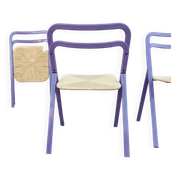 Set of 4 vintage Italian folding chairs by Giorgio Cattelan for Cidue, 1970s