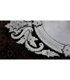 19th century oval Venetian mirror