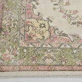 Light Green & Beige Floral Persian Rug, 204x320Cm