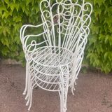 Provençal wrought iron armchairs