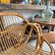Vintage 2-seater rattan bench