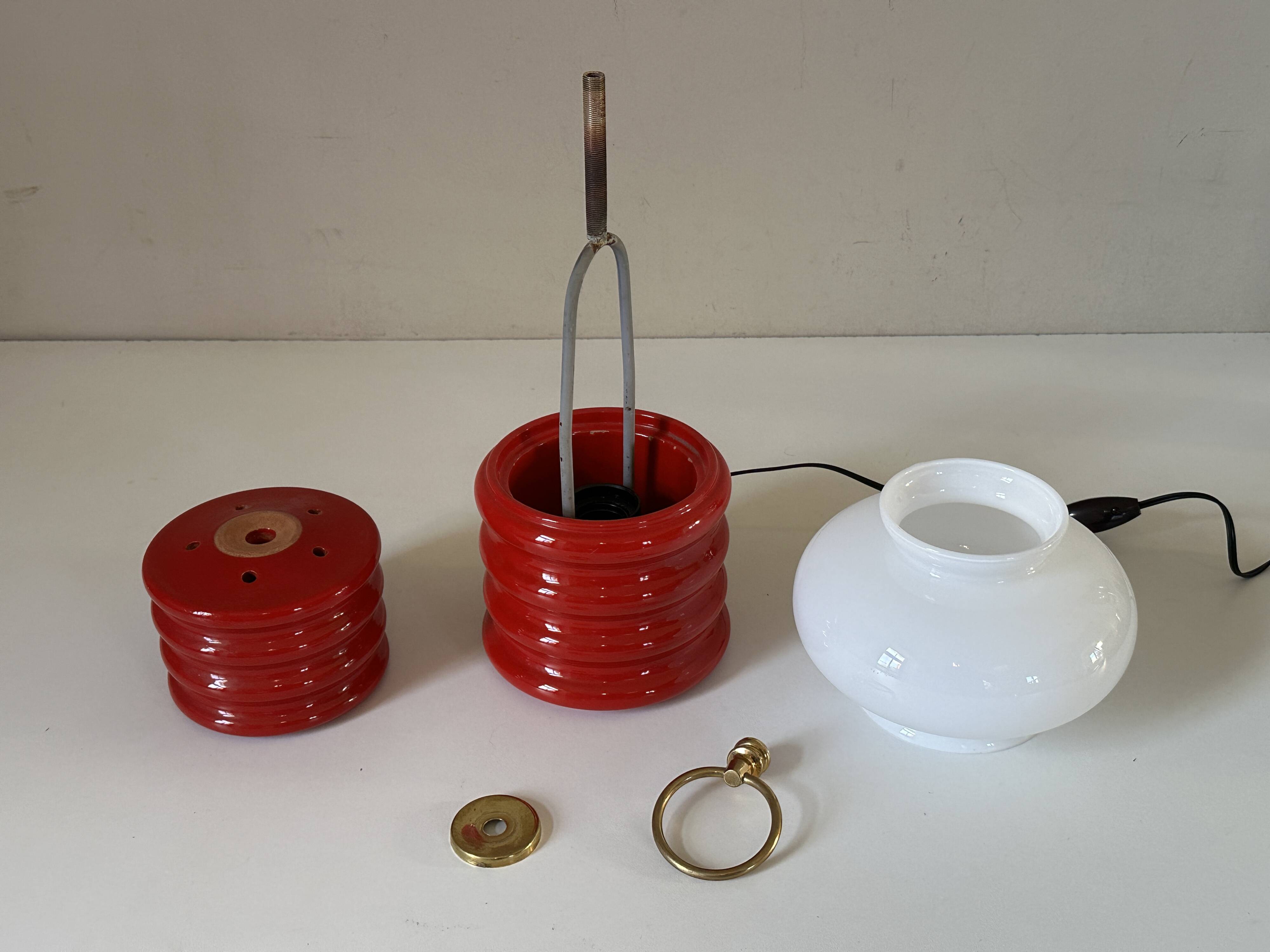 Vintage 70s ceramic design lantern lamp