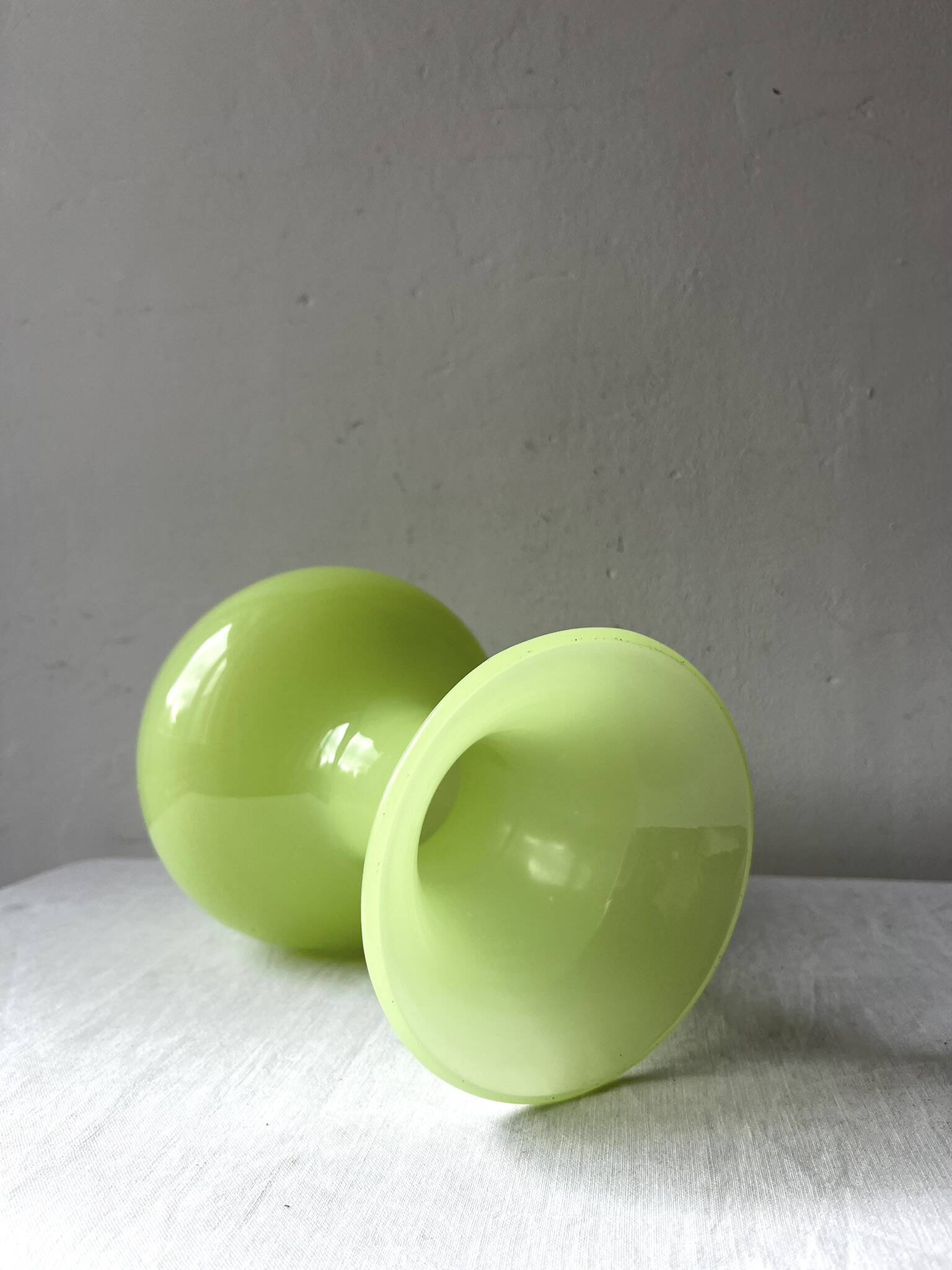 Pastel green opaline vase
