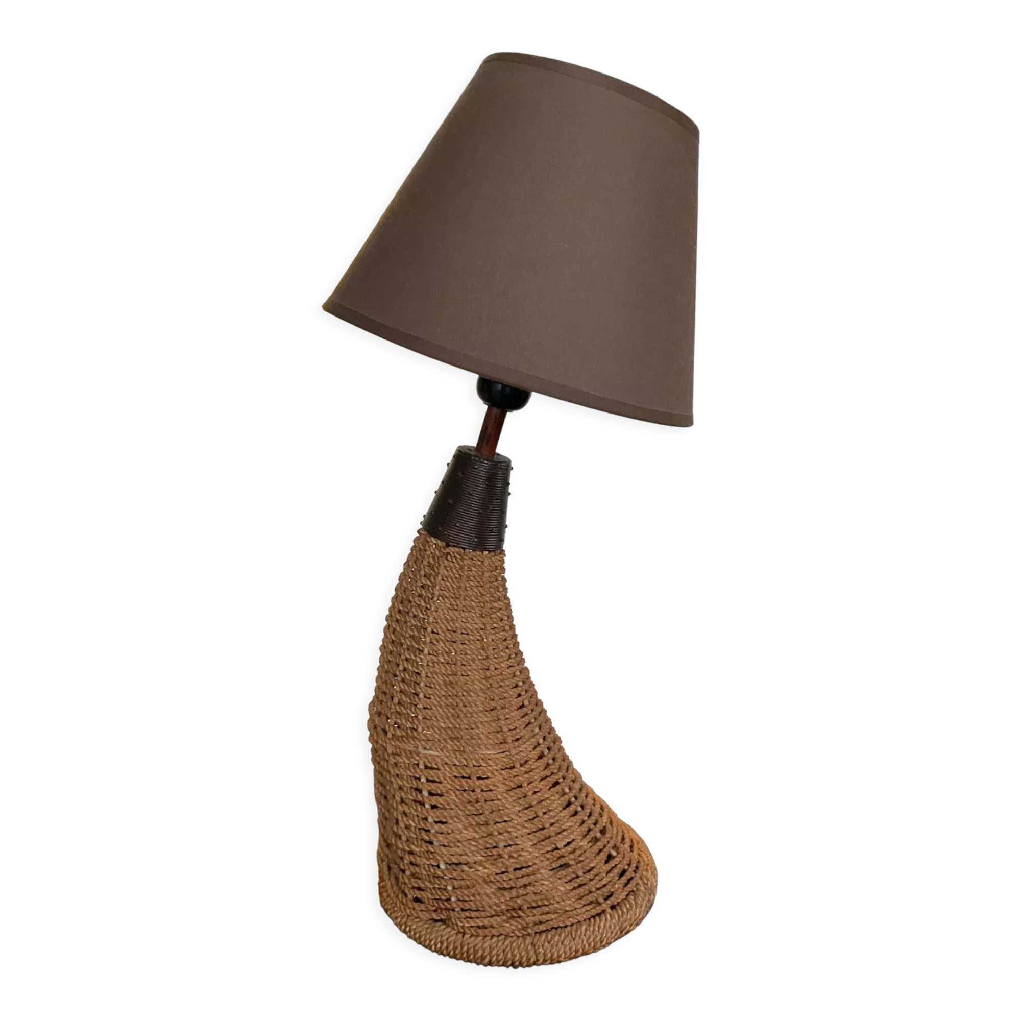Lampe vintage en rafia