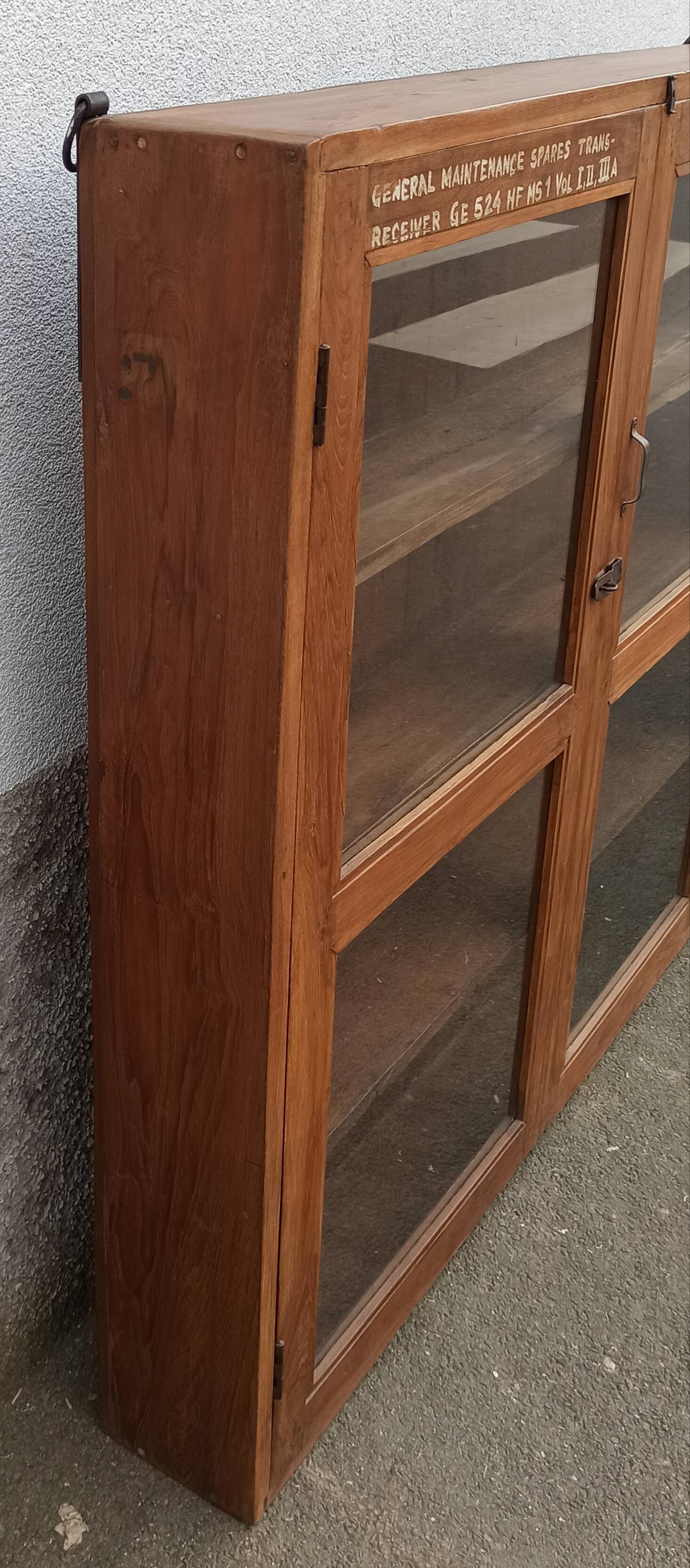 Old glass wall shelf