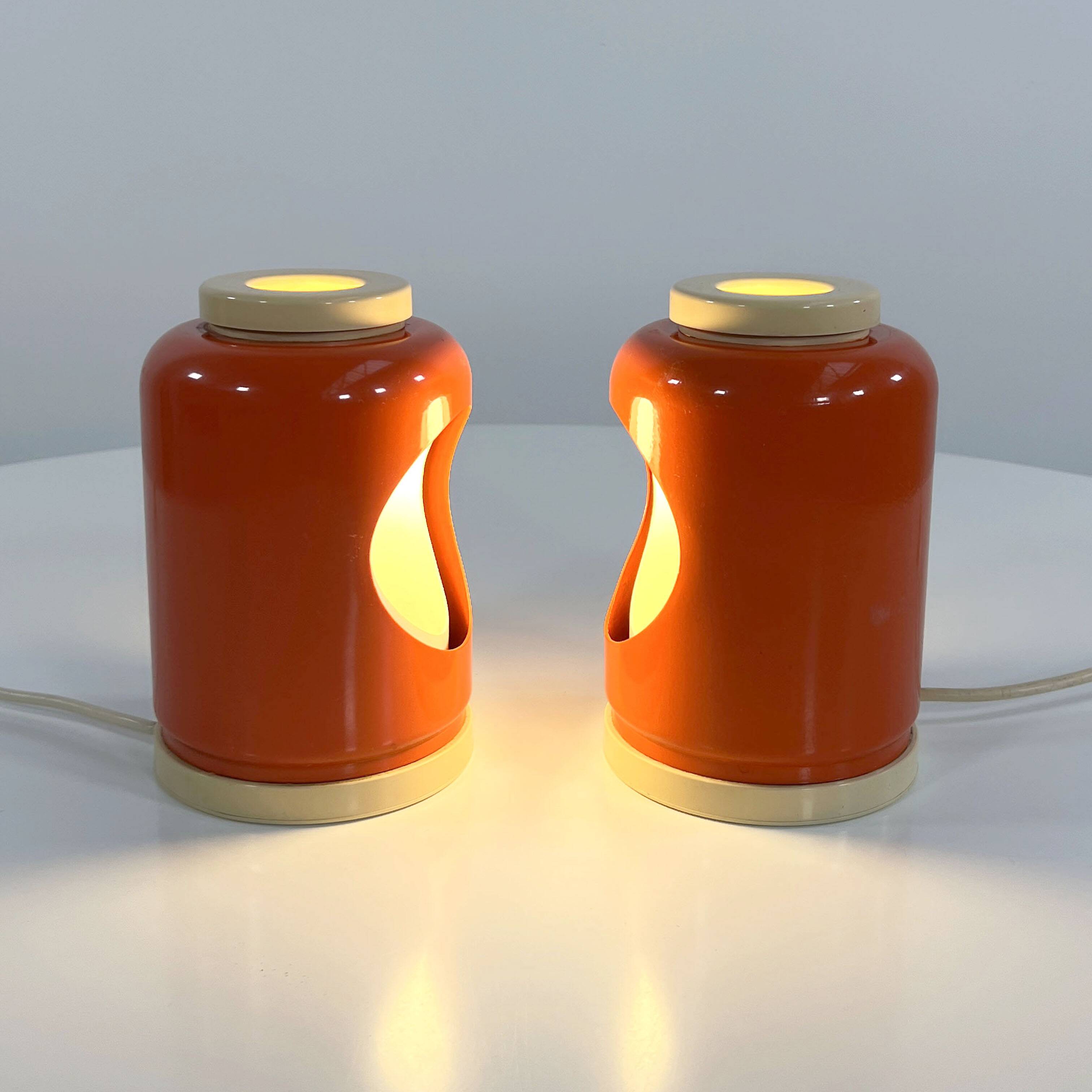 Orange Eclipse Table Lamps by Goffredo Reggiani for Reggiani, 1960