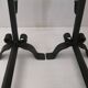 Old cast iron bowl Landier firewood fireplace accessory