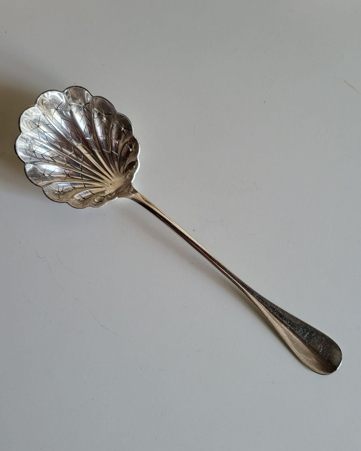 Silver-plated sugar spoon