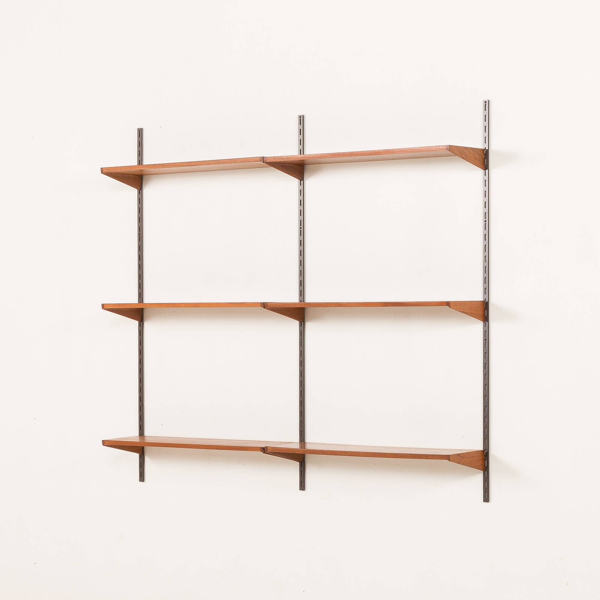 Kai Kristiansen shelving unit, set of 6 shelves, FM Møbler, Denmark 1960s