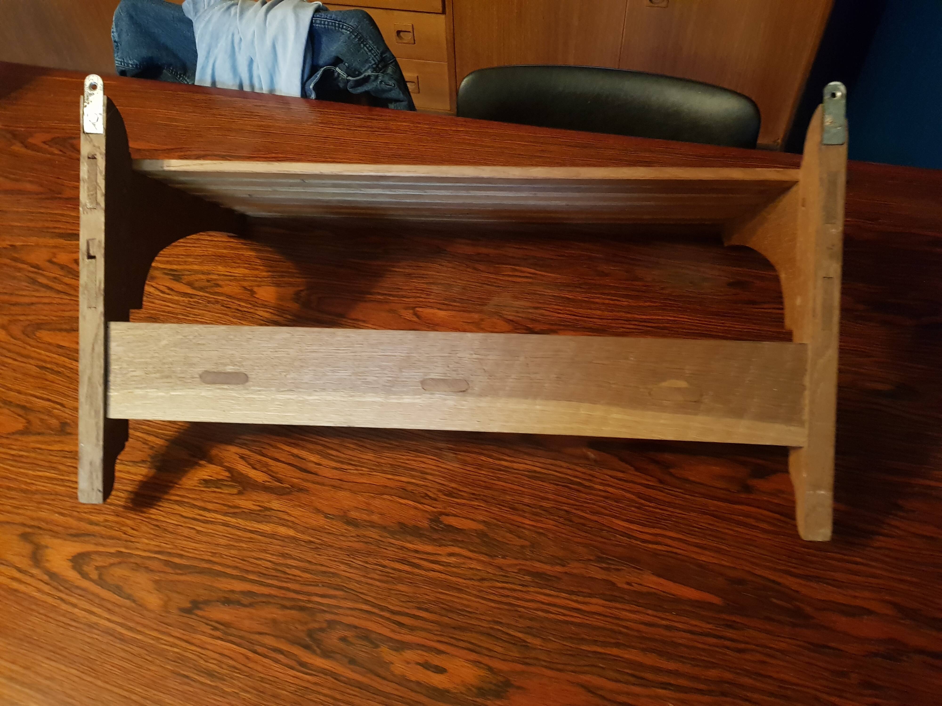 Coat rack with vintage wooden hat holder