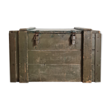 Old green military crate or trunk
