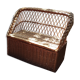 Vintage wicker chest bench