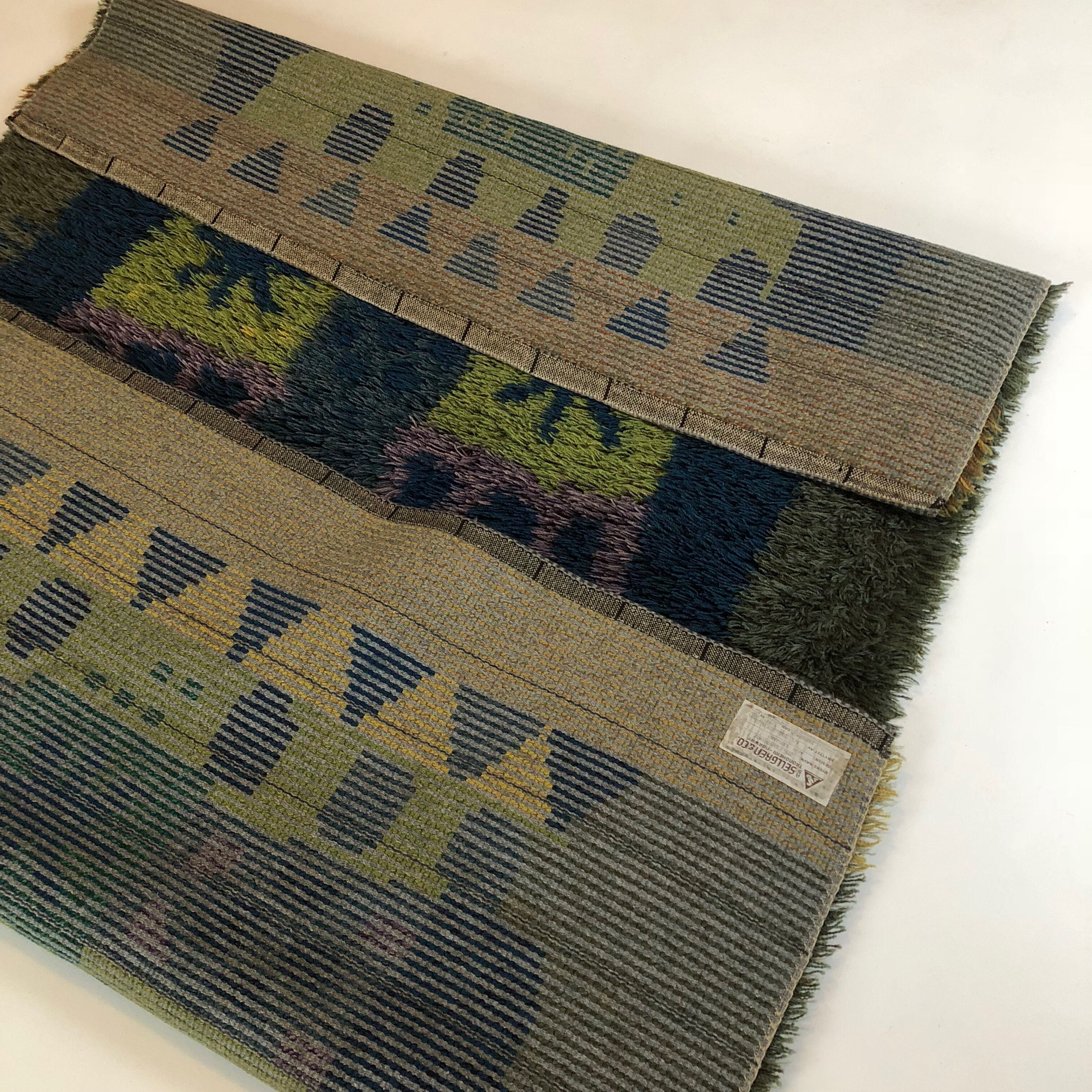 Tapis scandinave Arne Lindaas pour Sellgren AS Norvège 140x212cm