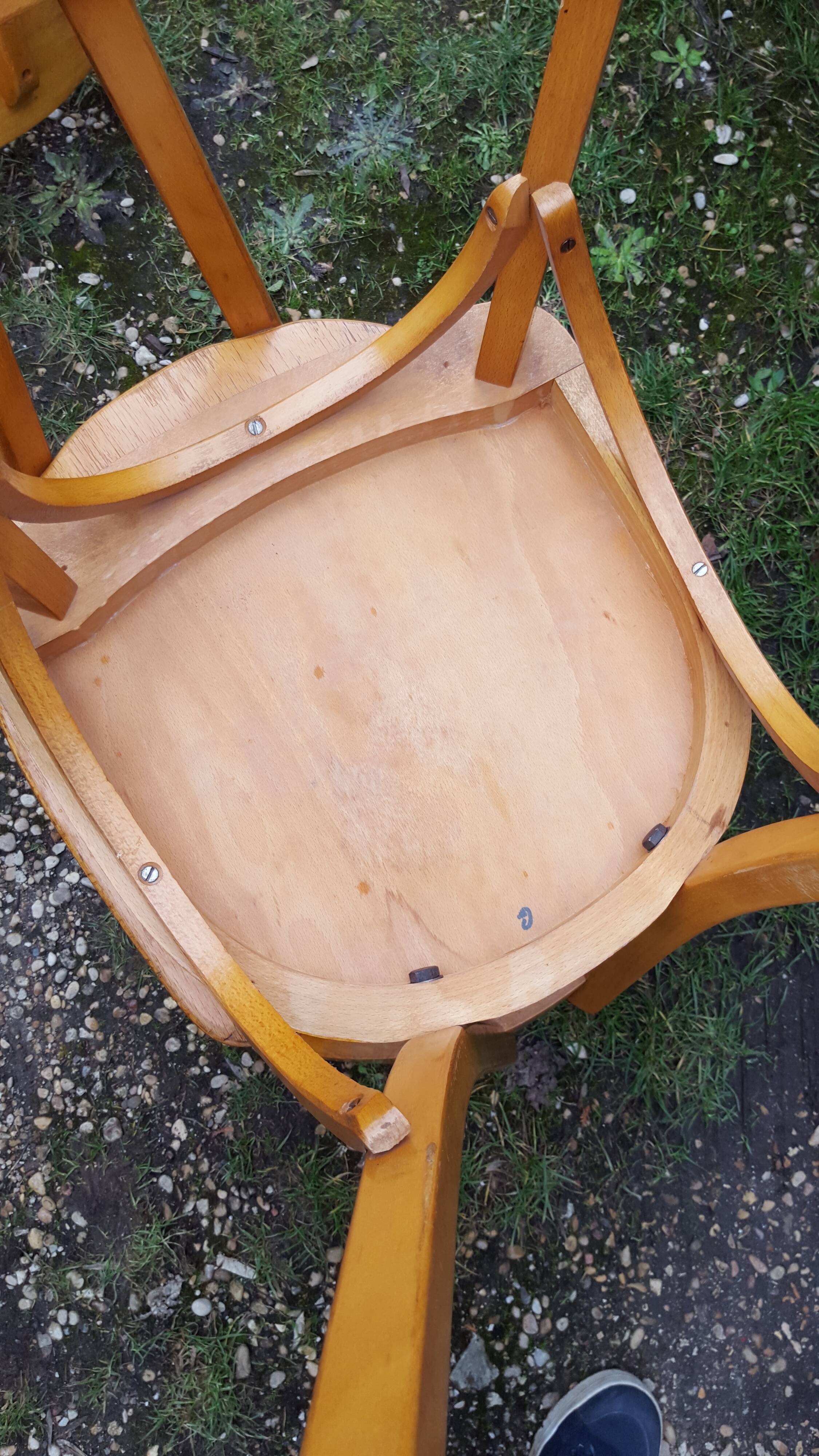 Set of 5 chairs bistro, 1970