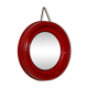 Vintage bright red ceramic mirror 1960
