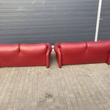 Set of 2 maralunga 2-seater sofas by Vico Magistretti for Cassina