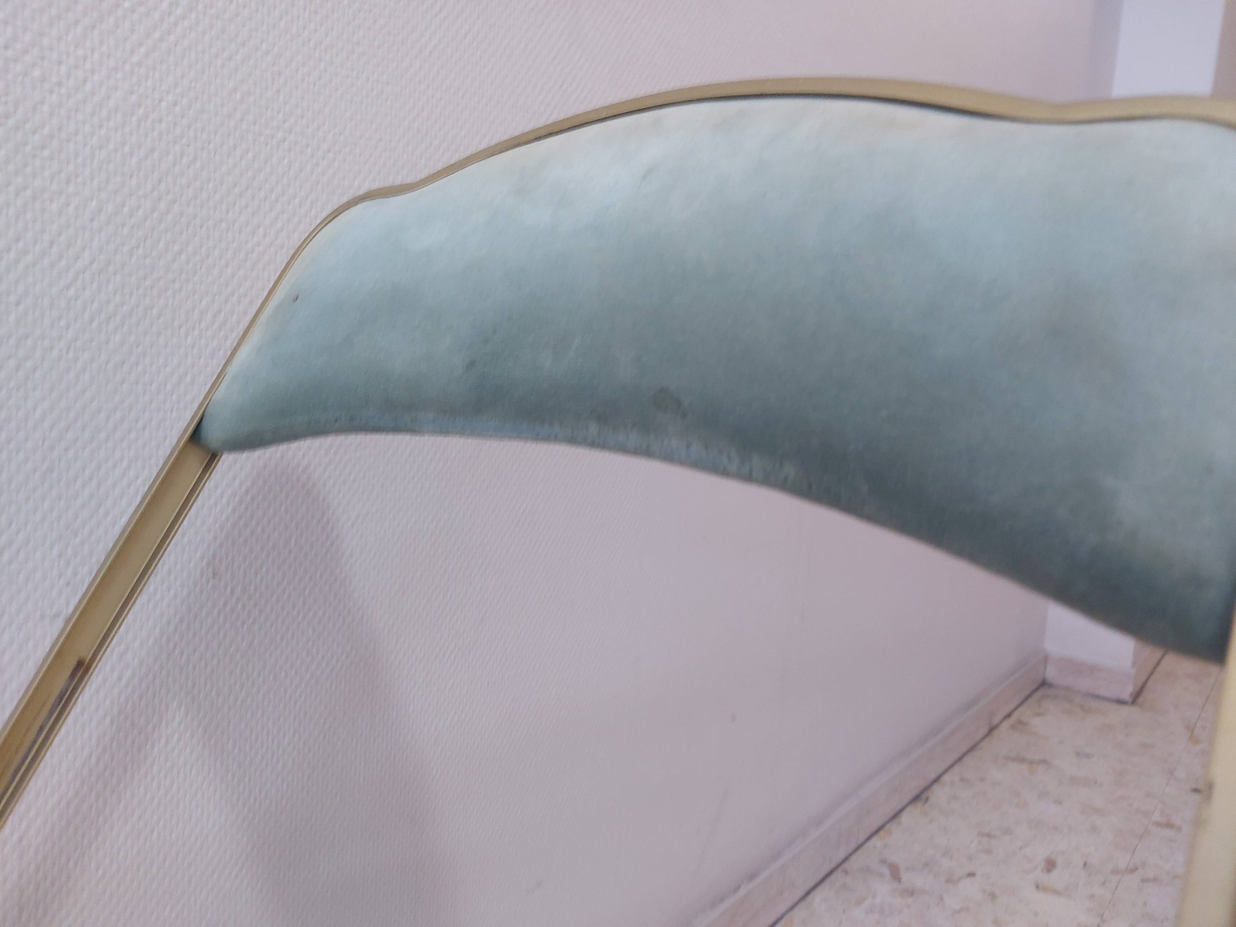 Two folding opera chairs in velvet