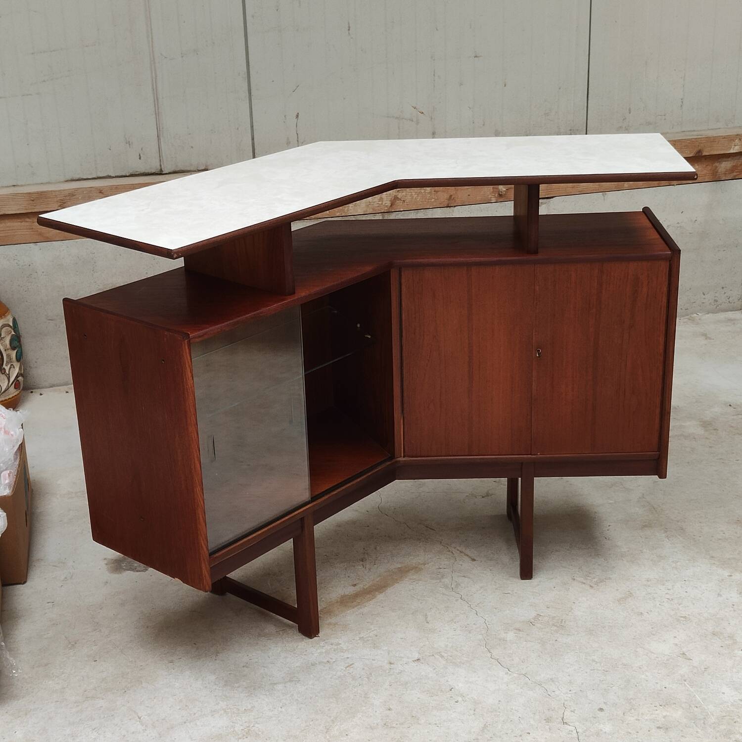 Scandinavian teak bar by Turnidge England 1960s