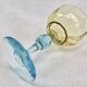 6 anciens verres à vin eau bicolores George Sand