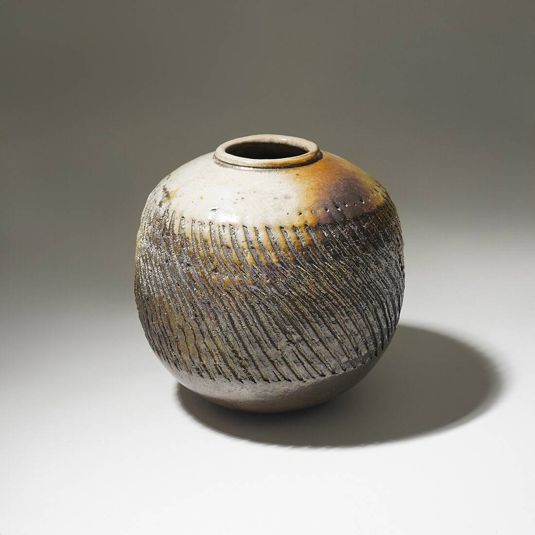 Sculptural vase in glazed ceramic, 1970s