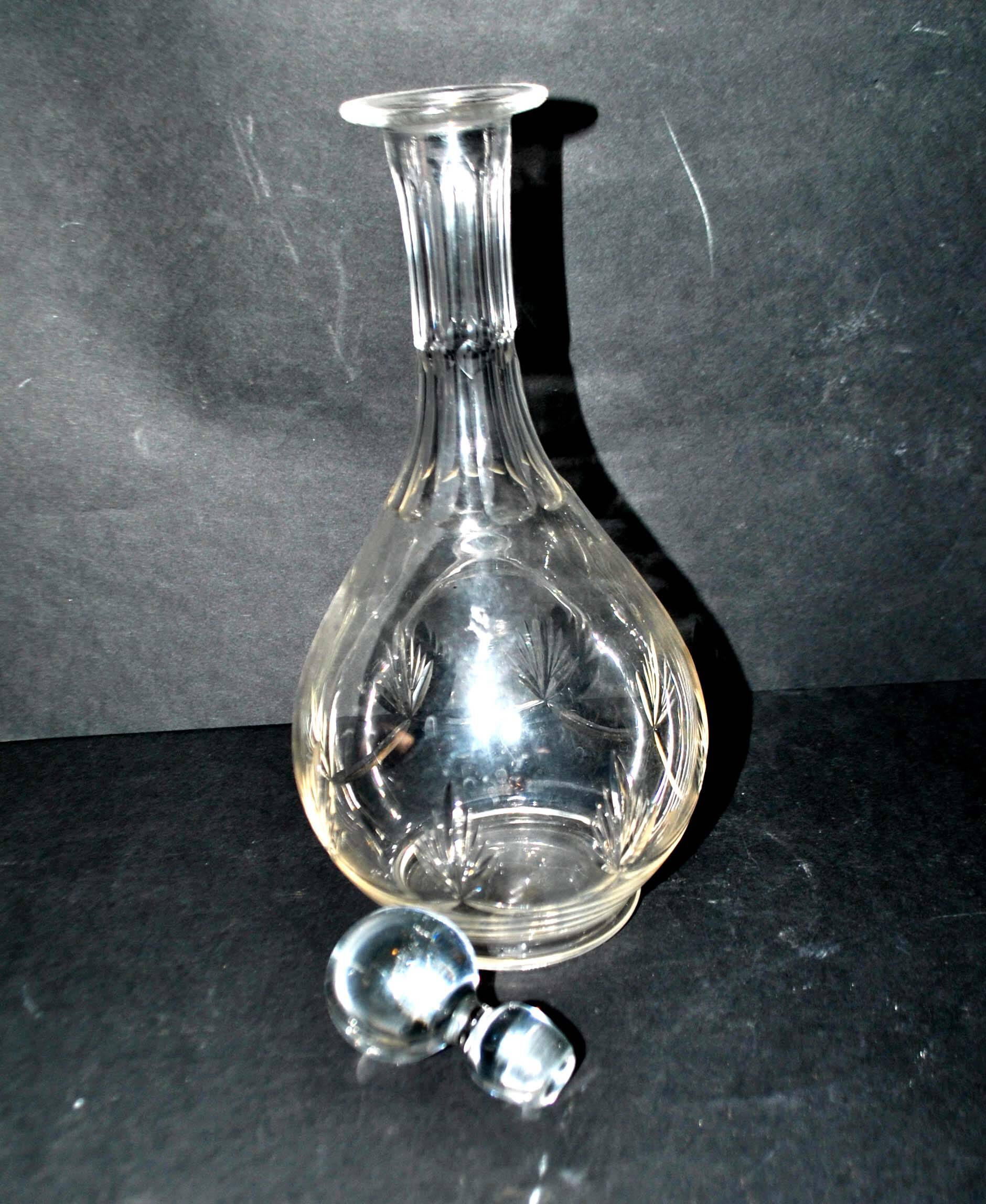 Vintage wine carafe in cut crystal 24.5 cm