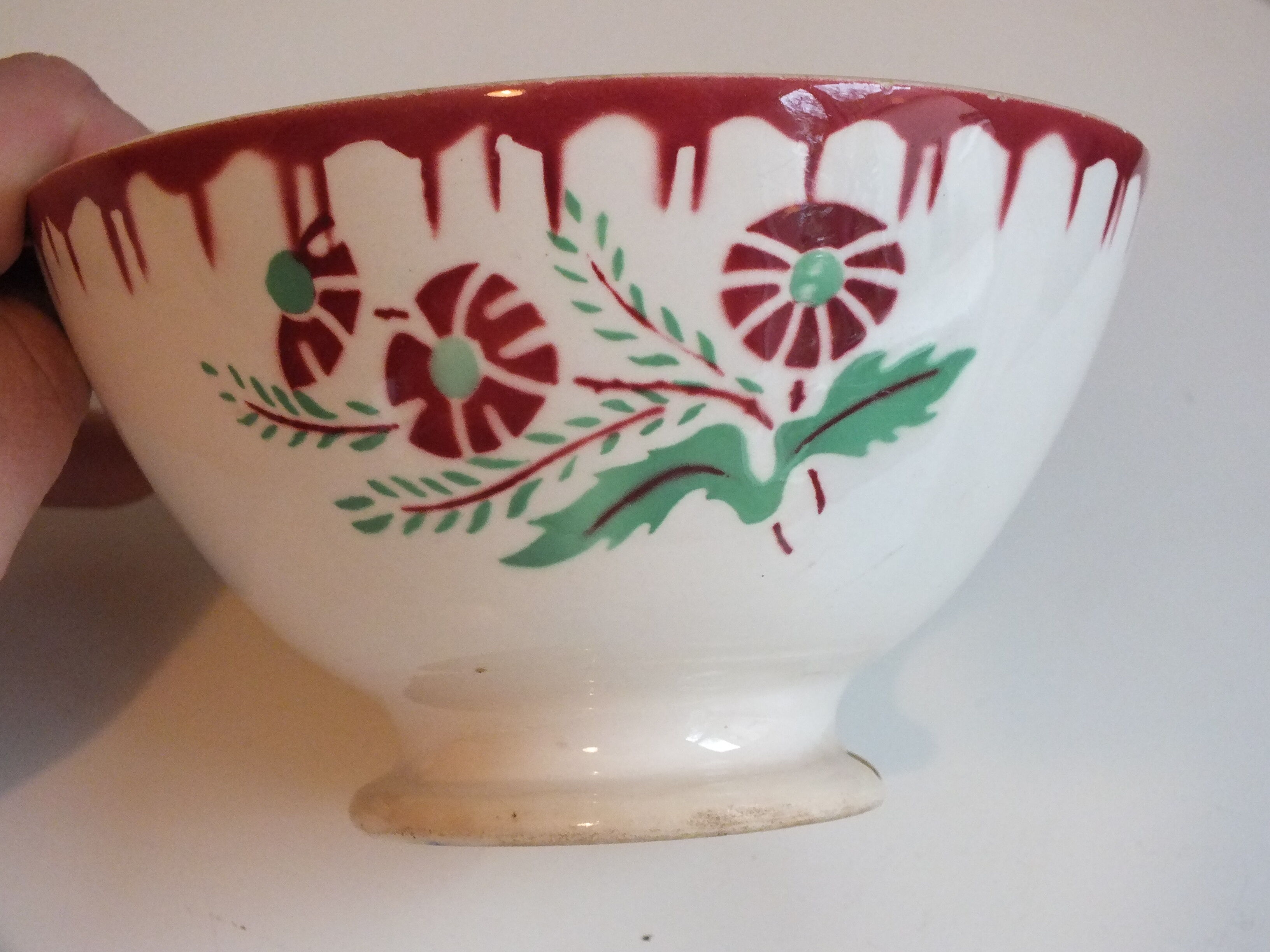 Bol vintage Sarreguemines Annie décor fleurs