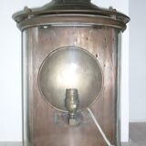 Ancient half-moon brass wall lantern