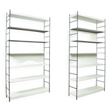 Industrial metal roomdivider / bookcases / bookshelves, 1960s Netherlands