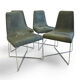 Chaises design Ligne Roset - So par Soda design - velours vert ni