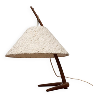Mid-century Dornstab table lamp in teak by A. Pöll for Kalmar