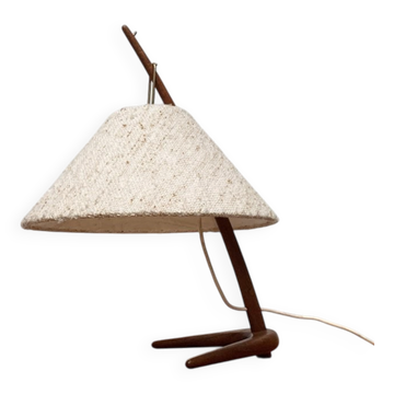 Mid-century Dornstab table lamp in teak by A. Pöll for Kalmar