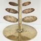 Copper and brass flower mirror by Vinay 60s