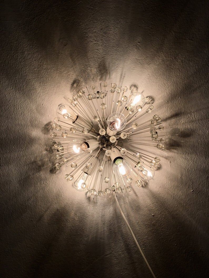 Snowflake wall or ceiling lamp by Emil Stejnar for Rupert Nikoll