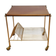 Vintage service range vinyls in teak France 1960