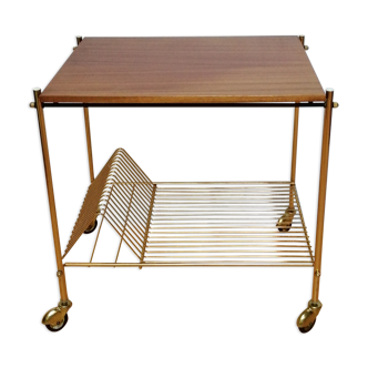 Vintage service range vinyls in teak France 1960
