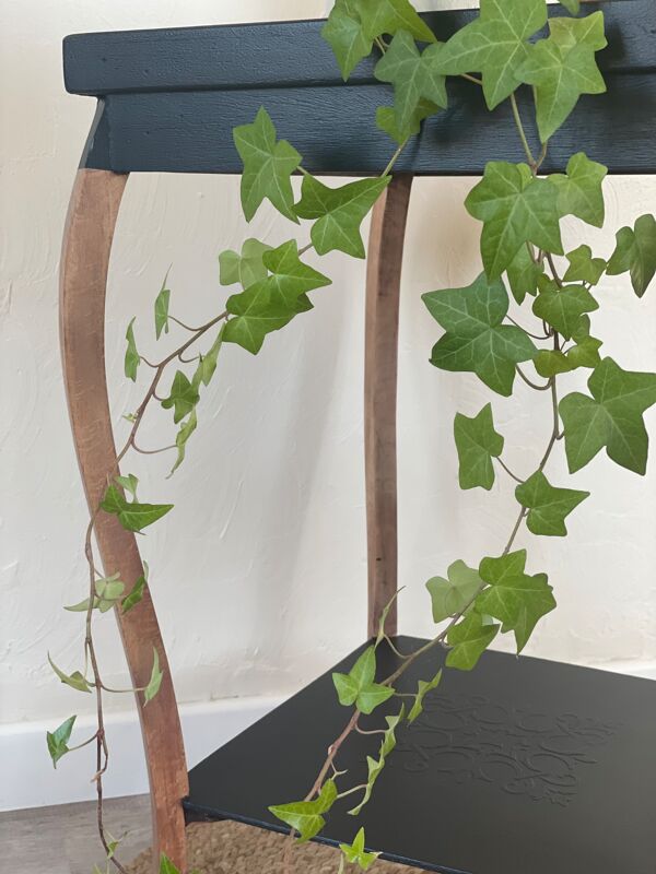 Sellette noir et bois