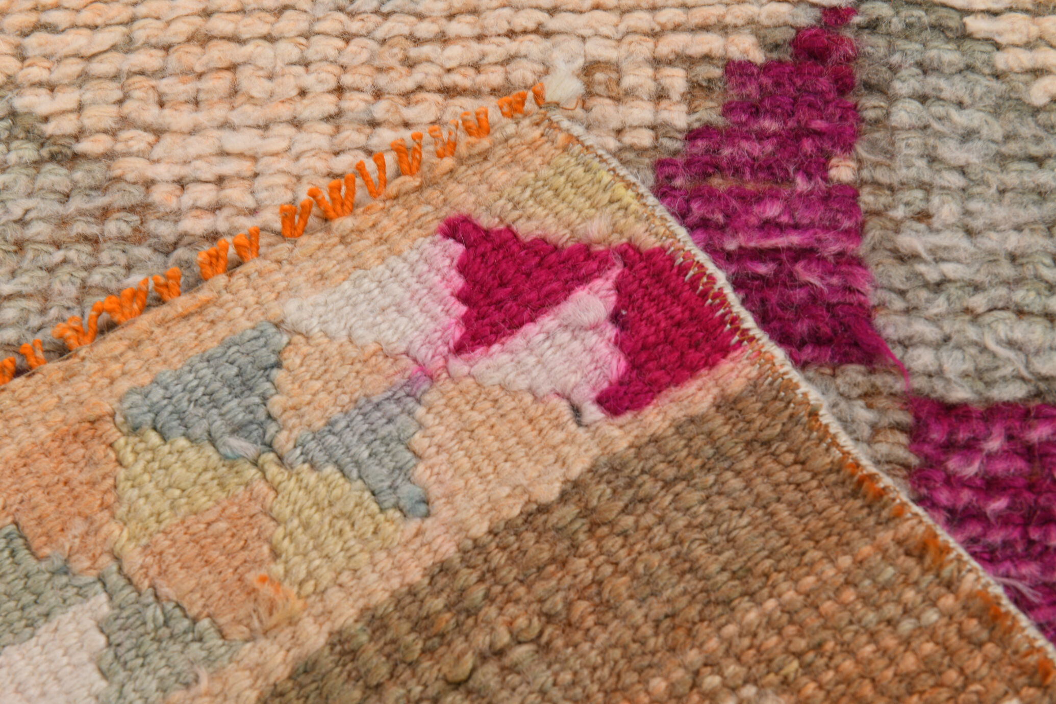 3x11 pale orange turkish vintage runner rug 75x332cm