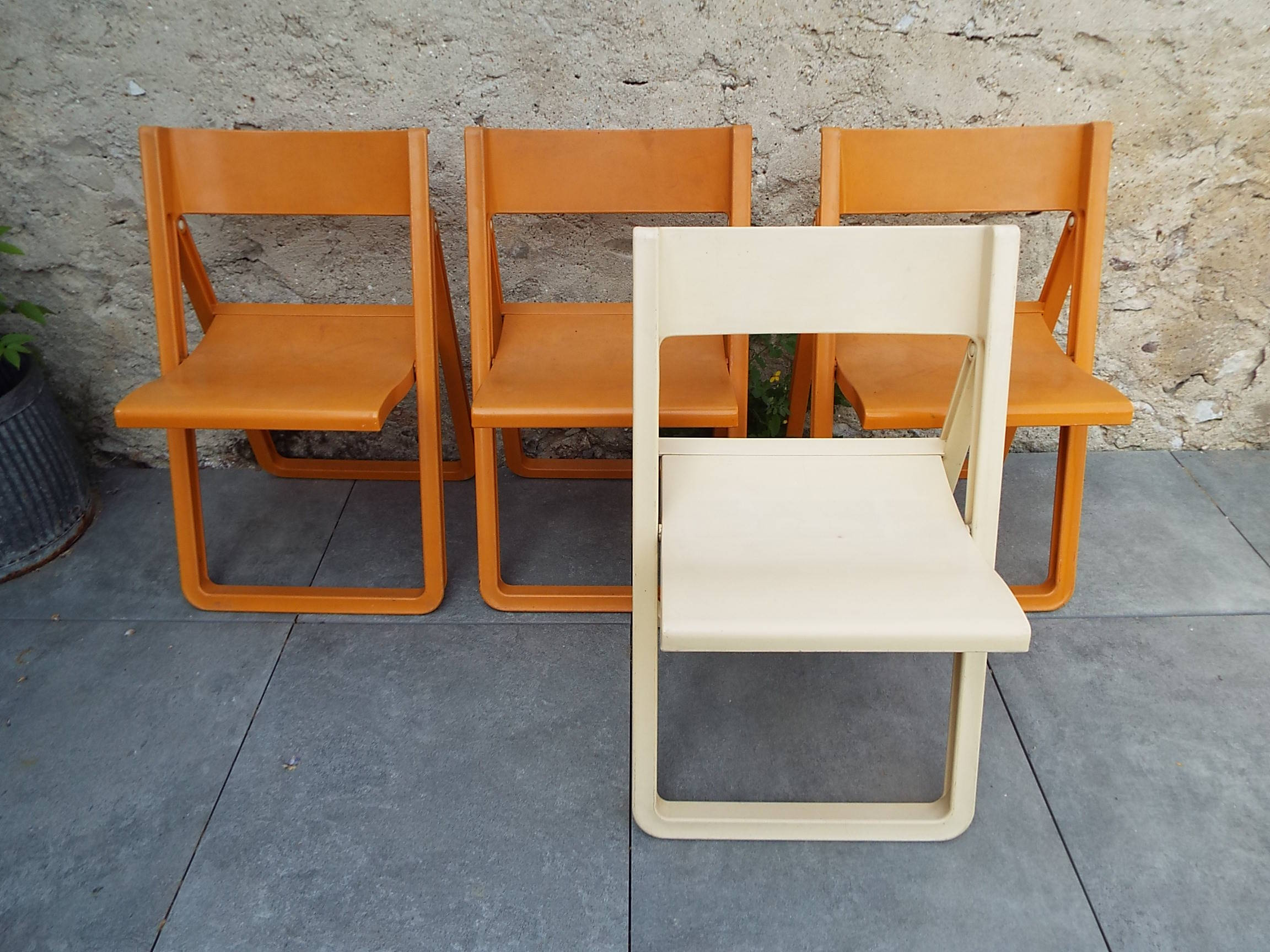 4 folding chairs Allibert 70s