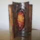 Applique " brutaliste " en métal et verre années 60 70