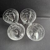 4 Verres à eau – Daum Nancy France