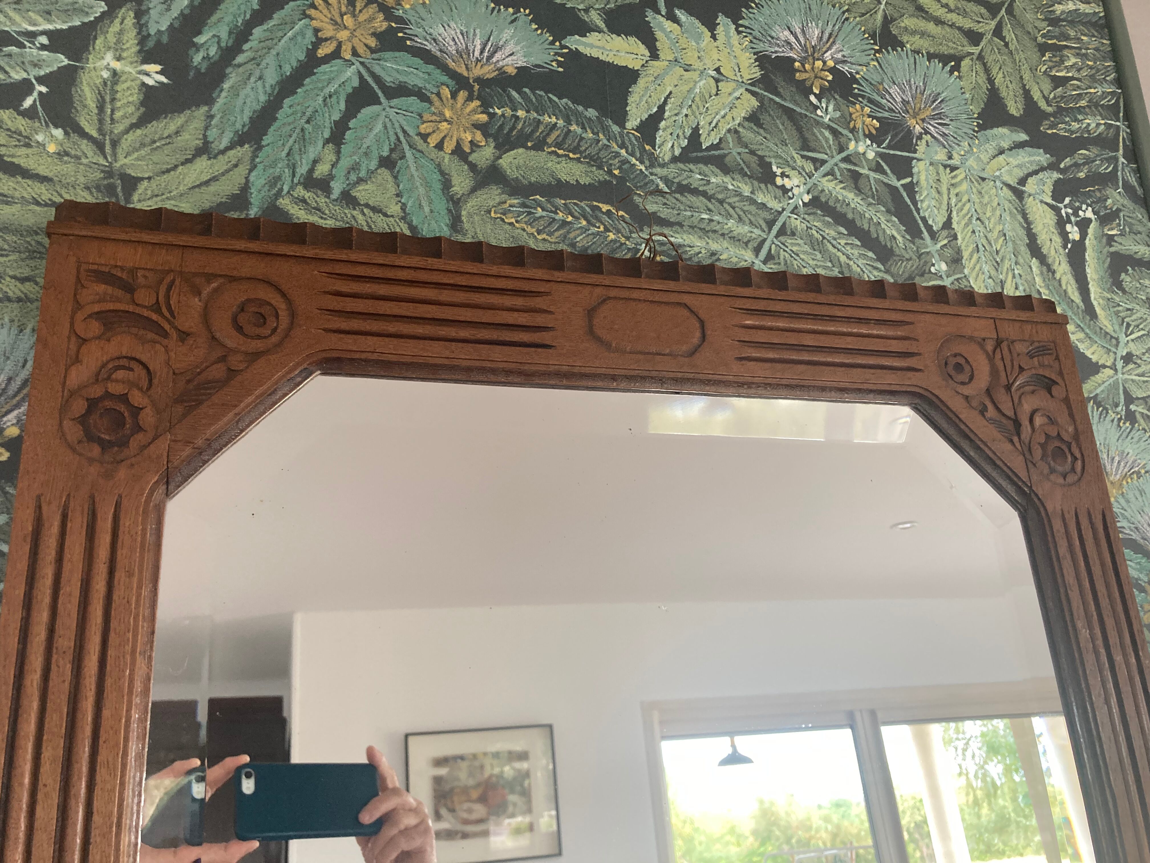 Fireplace mirror