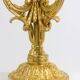 Eugène Bazart Paris. Gilded bronze hot water bottle lamp. Circa 1880.