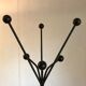 Porte manteau tripode en acier noir