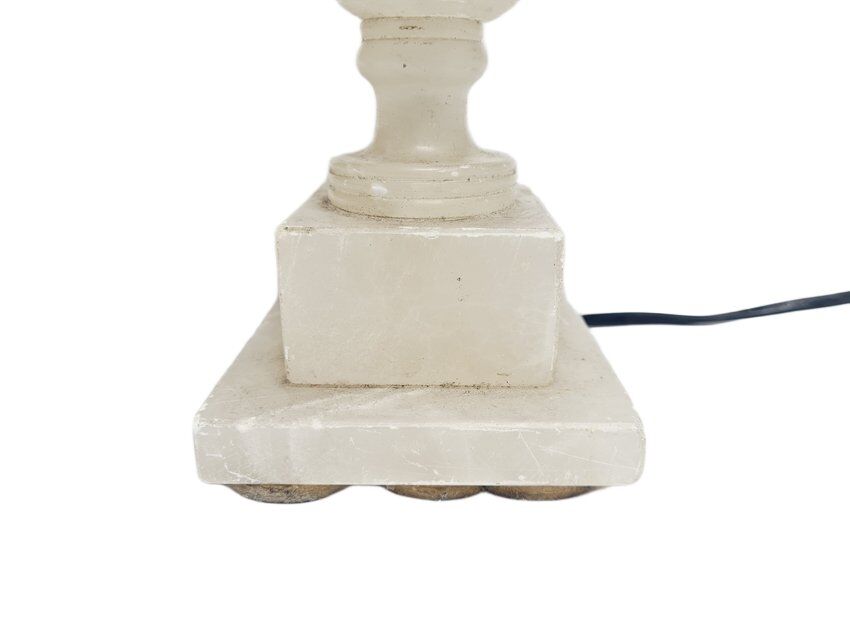 Art Deco alabaster bedside lamp, Belgium, 1950s