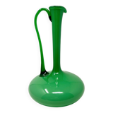 Empoli green opaline carafe vase