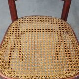 Set of 2 original vintage Thonet design bistro chairs with matte seats