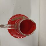 Carafe glass opaline fiorentina red handmade italy 30cm