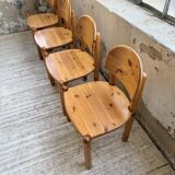 Set of 4 Daumiller pine chairs