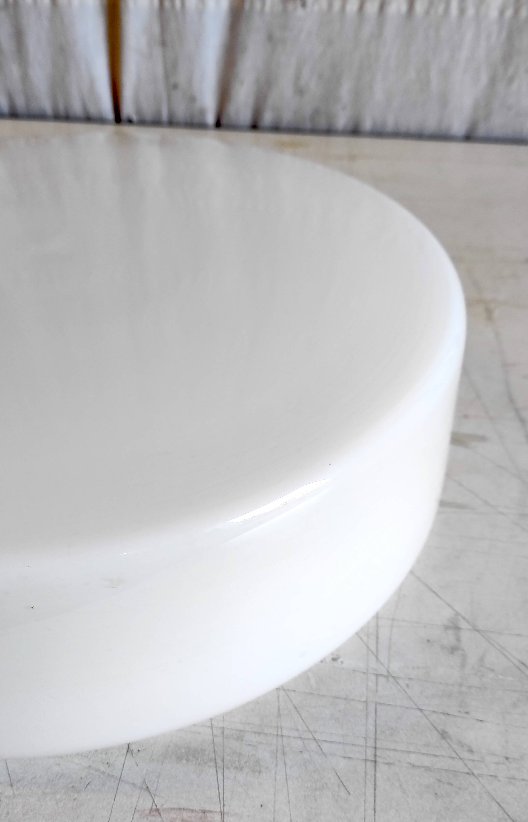 Bauhaus style ceiling or wall light in opaline glass - mid-20th century